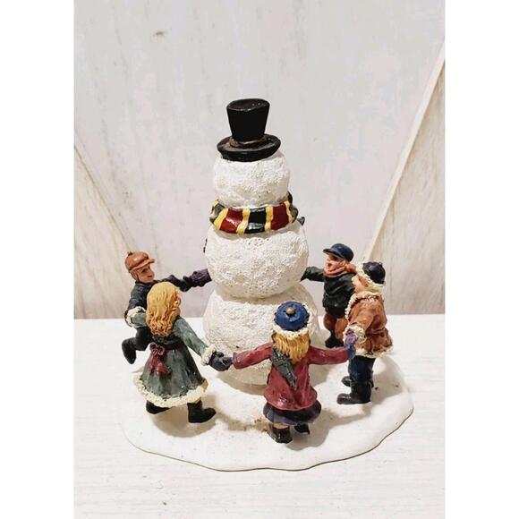 VINTAGE 2003 Grandeur Noel Victorian Village "Replacement" Snowman And Kids - Picture 4 of 9